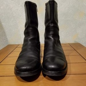 Mens Coach Italian Leather Zipper Boots